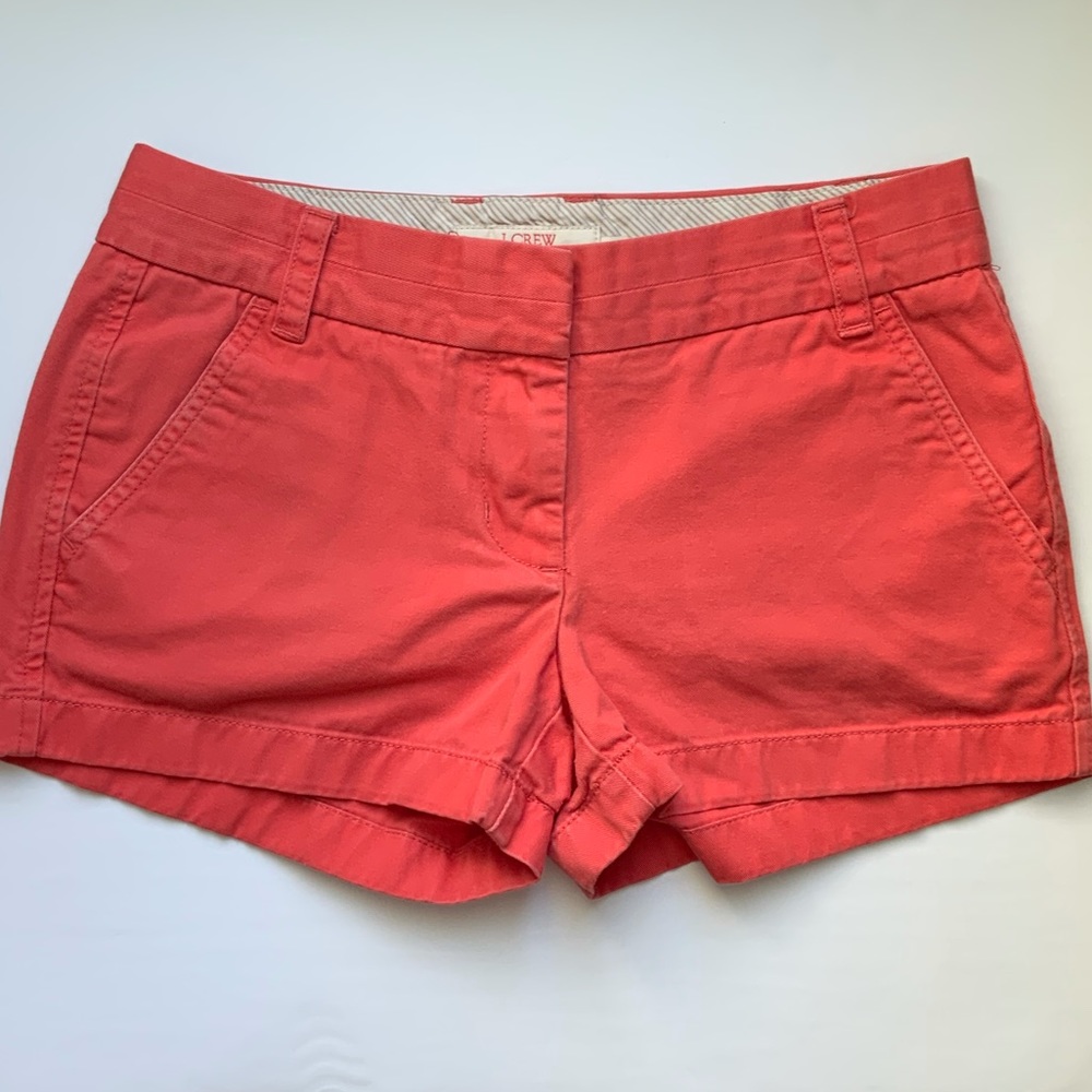 J.Crew Chino Orange Broken-In Shorts Size 0